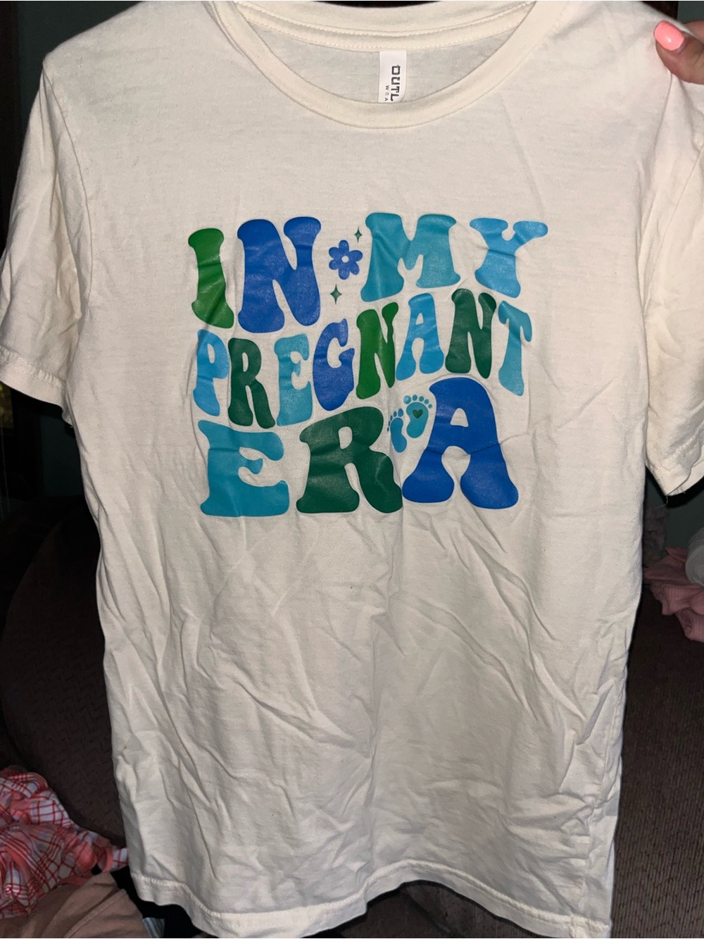 Women's 'In My Pregnant Era' Graphic Tee - White